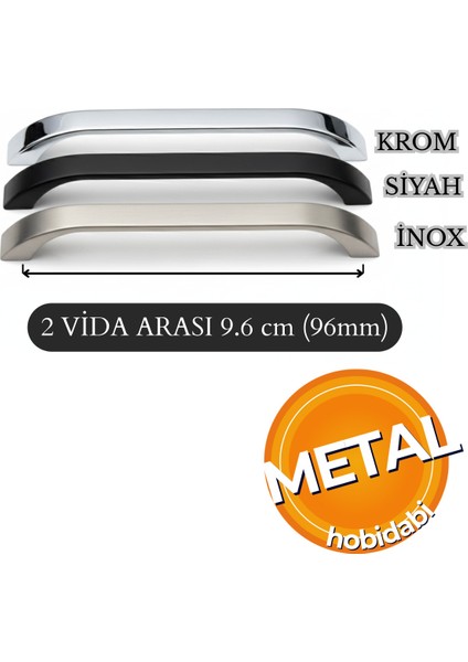 96 mm Metal 10 Adet Göksu Inox Kulp Tv Ünitesi Kulbu Mobilya Çekmece Vestiyer Mutfak Dolap fiyatları