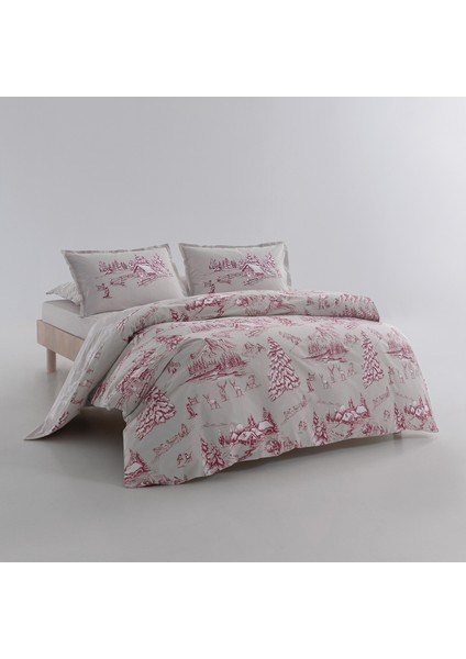 Hernals Ranforce Çift Kişilik Nevresim Takımı - Bej