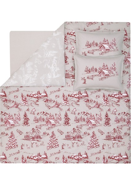 Hernals Ranforce Çift Kişilik Nevresim Takımı - Bej