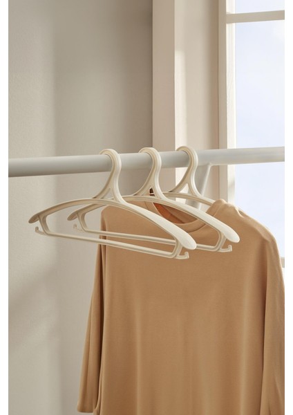 3 Lü Geniş Kıyafet ve Elbise Askısı Beyaz 43 cm Askı fiyatları