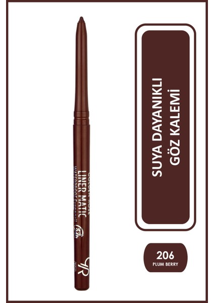 Liner Matic Waterproof Eyepencil - Suya Dayanıklı Göz Kalemi No:206 Plum Berry