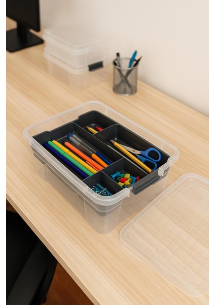 6,25 L Şeffaf Saklama Kutusu & Organizer Düzenleme Kutusu modelleri