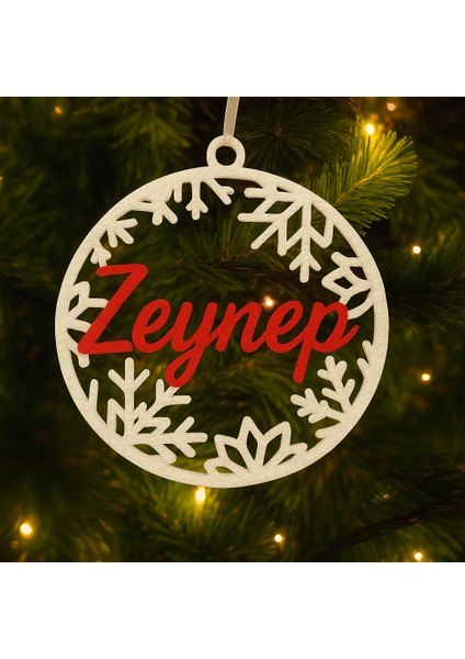 Kişiye Özel Isim Yazılabilir Kar Tanesi Yılbaşı Ağacı Süsü Kişiselleştirilebilir Yeni Yıl Dekoru