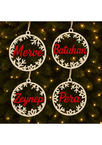 Kişiye Özel Isim Yazılabilir Kar Tanesi Yılbaşı Ağacı Süsü Kişiselleştirilebilir Yeni Yıl Dekoru fiyatları