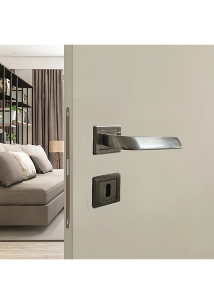 Diamond Kare Rozetli Kapı Kolu