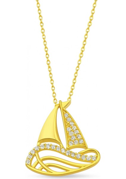 14 Ayar Altın Yelkenli Gemi Kolye, Yelkenli Tekne Kolye, Zarif Denizcilik Takıları indirimleri