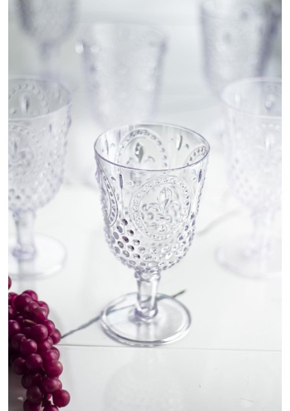 Akrilik Şeffaf 6'lı Kadeh & Su Meşrubat Kahve Yanı Bardağı 450 ml ( Cam Değildir ) fiyatları