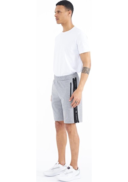 Alfred Gri Melanj Standart Kalıp Erkek Şort - 81244