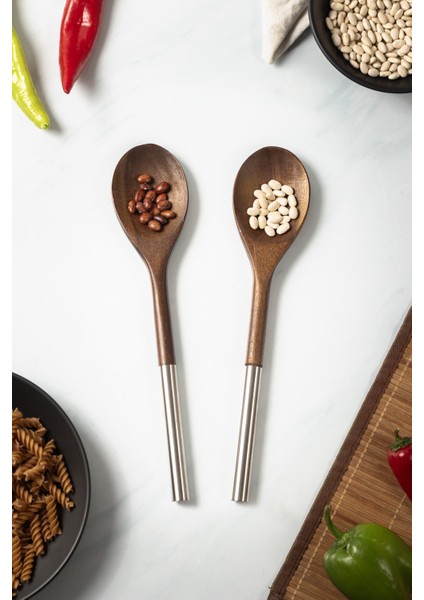 Akasya 2 Li Servis Kaşığı & Sunum Kaşığı & Salata Servis Seti fiyatları