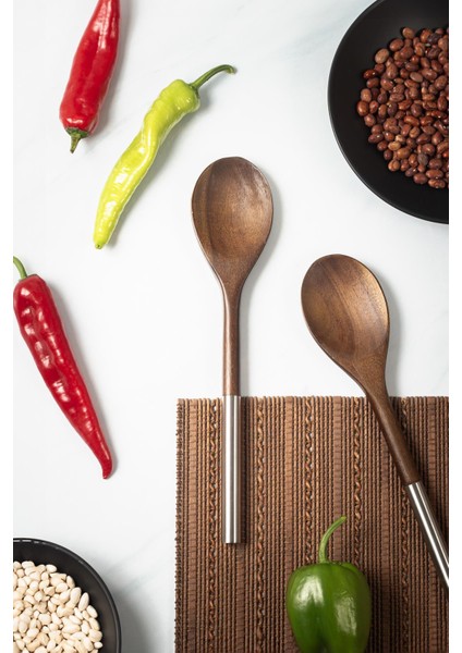 Akasya 2 Li Servis Kaşığı & Sunum Kaşığı & Salata Servis Seti modelleri