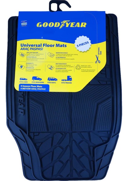 Unıversal Kauçuk Oto Paspas Seti