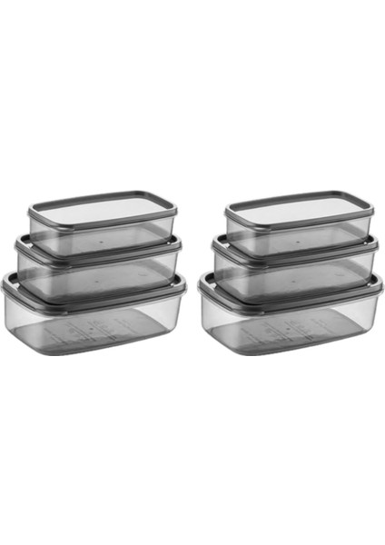 Oval 6 Parça Hava Almaz Sızdırmaz Saklama Kabı Seti Füme 2X(300/500/800 Ml) fiyatları