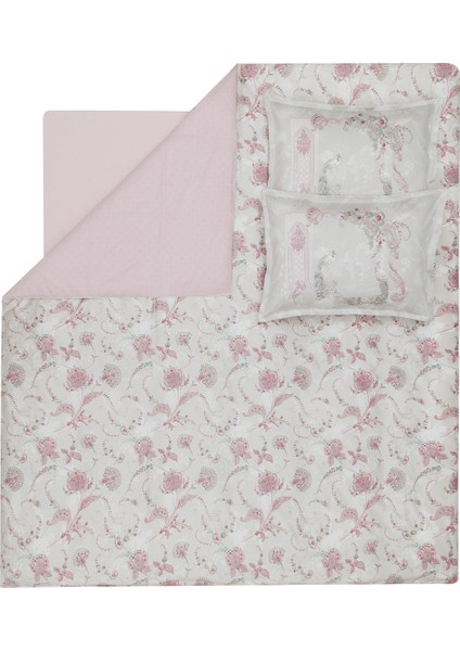 Barbara Saten Battal Boy Nevresim Takımı - Pudra