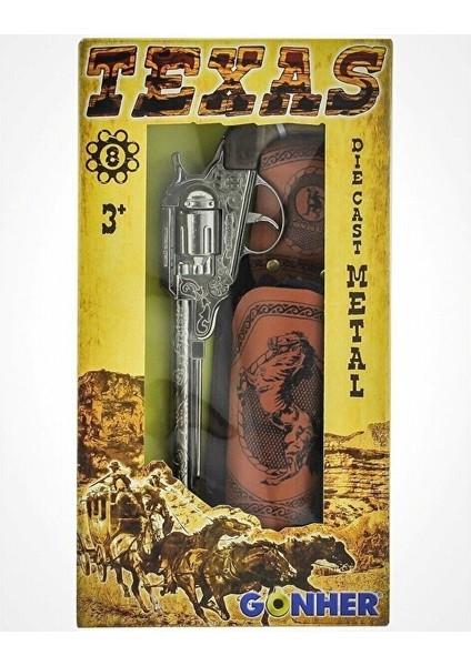 Gonher Revolver 8'li Kovboy Koleksiyon Tabanca Seti Kapsül Patlatan Silah Ispanya Ağır Metal Ürünü fiyatları
