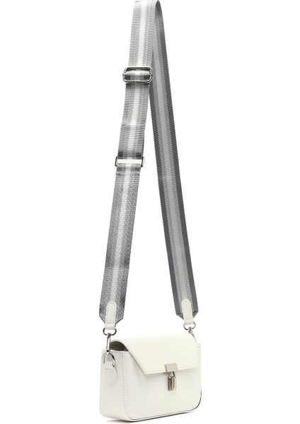 Kadın Beyaz Uzun Askılı Çapraz Çanta 25SBD237318
