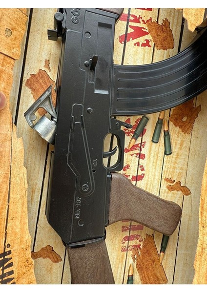 Kapsül Patlatan AK47 Metal Tüfek Oyuncak 70CM Kapsül Patlatan Silah Keleş Full Metal modelleri