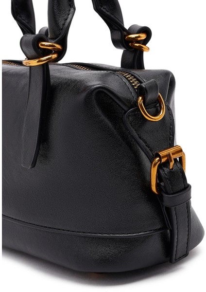 Kadın Siyah Uzun Askılı Mini Kol Çantası 25WBD266118