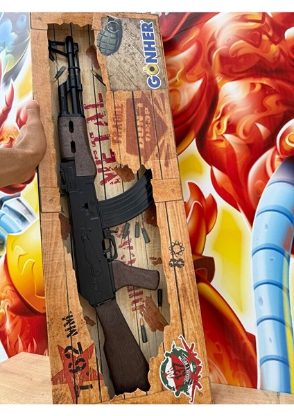 Kapsül Patlatan AK47 Metal Tüfek Oyuncak 70CM Kapsül Patlatan Silah Keleş Full Metal indirimleri