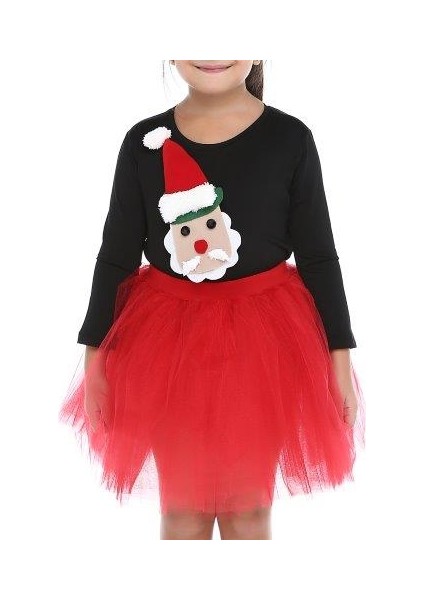 Kız Çocuk Kırmızı Tütülü Noel Yılbaşı Kostümü modelleri