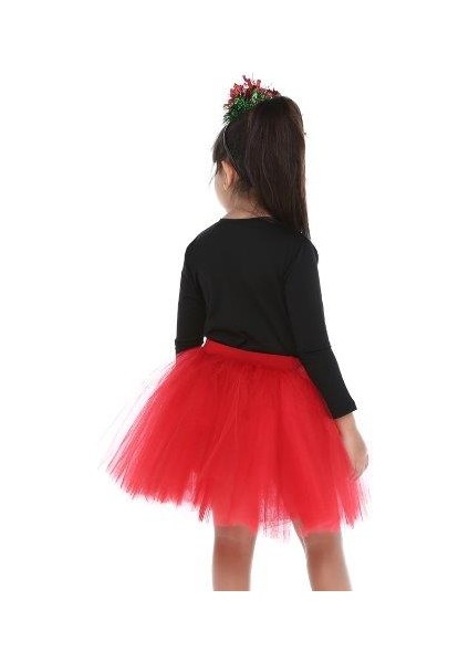 Kız Çocuk Kırmızı Tütülü Noel Yılbaşı Kostümü fırsatları