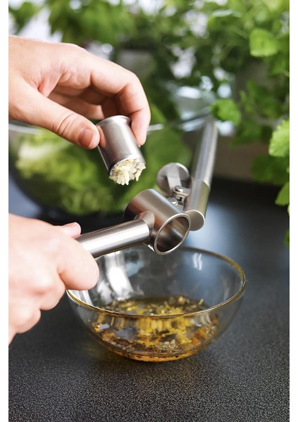 Hazneli Paslanmaz Metal Sarımsak ve Zencefil Ezici Doğrayıcı fiyatları