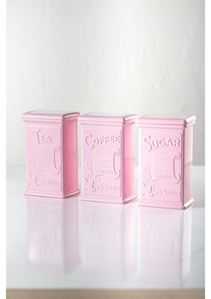 Akrilik Soft Pembe Şeker Kahve Çay Kavanozu 500 ml (Vakum Kapak ) modelleri