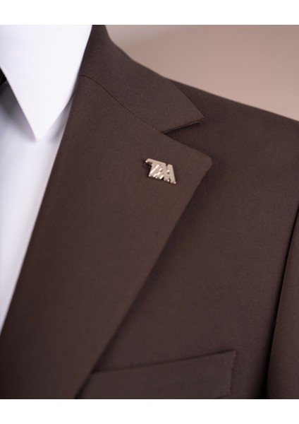 Italyan Stil Slim Fit 4 Drop Ceket Pantolon Takım Elbise Kahverengi T14775 modelleri