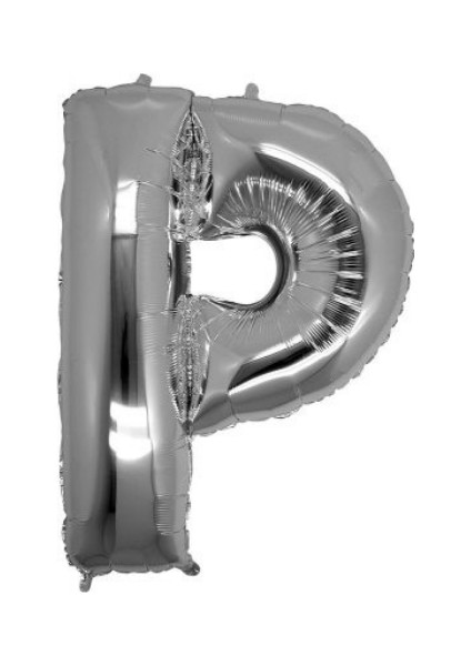 P Harfi Gümüş Folyo Balon