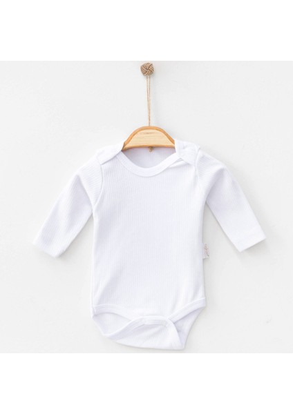 Pamuklu Uzun Kollu Ribana Bebek Body – Çıtçıtlı Kolay Giydirme 3-6-9 Ay 0-3 Ay - Fıstık Yeşili modelleri
