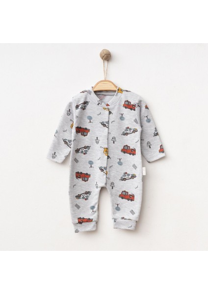 Araç Desenli Kabartmalı Yumuşak Bebek Tulum – 0-3 Ay – 3-6 Ay – 6-9 Ay 6-9 Ay