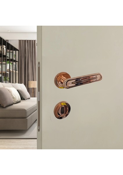 Bakır Century Rozetli Kapı Kolu