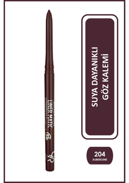 Liner Matic Waterproof Eyepencil - Suya Dayanıklı Göz Kalemi NO:204 Aubergine