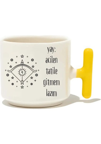 Yay: Acilen Tatile Gitmem Lazım Latte Fincanı- Hediye Seramik Kupa