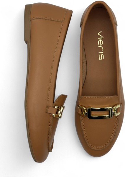 Luna Taba Hakiki Deri Kadın Günlük Babet modelleri