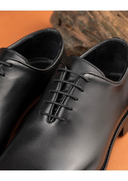 Italyan Stil Iç Dış Naturel Deri Erkek Ayakkabı Siyah T14613 fırsatları