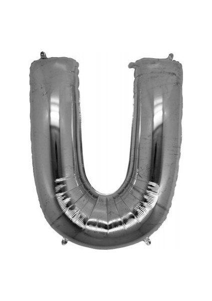 U Harfi Gümüş Folyo Balon