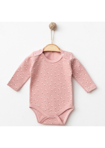 Çiçek Desenli Kabartmalı Uzun Kollu Yumuşak Bebek Badi – 0-3 Ay – 3-6 Ay – 6-9 Ay – 9-12 Ay 3-6 Ay - Açık Yeşil modelleri