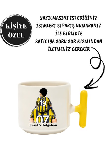 Kişiselleştirilebilir Fenerbahçe Latte Fincanı- Hediye Seramik Kupa