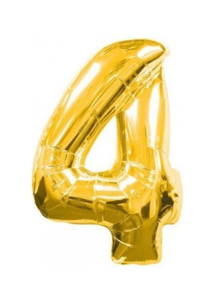 4 Numara Gold Folyo Balon