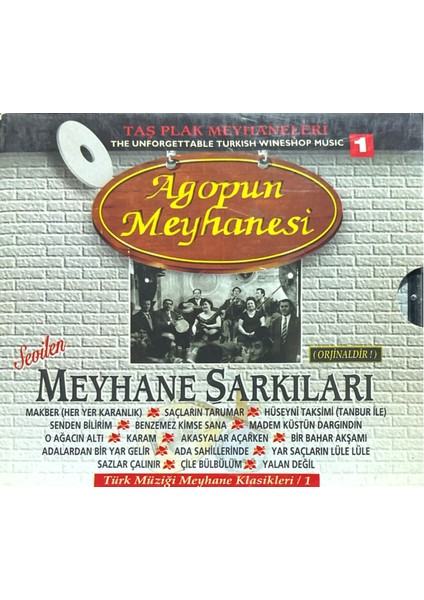 CD Meyhane Şarkıları - Agopun Meyhanesi CD