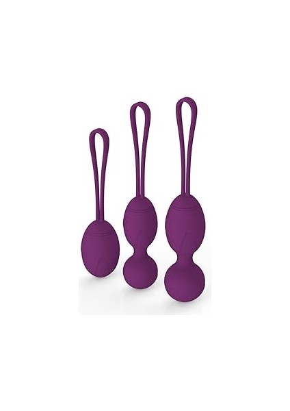pureloveadult 3 lü kegel egezersiz topu seti sıkılaştırıcı bilyeli kegel topu takımı gizli k