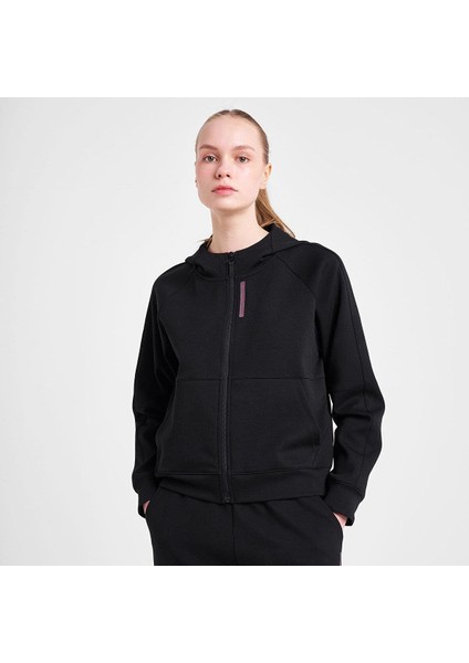 25N-2133 Kadın Fermuarlı Kapüşonlu Sweatshirt fırsatları