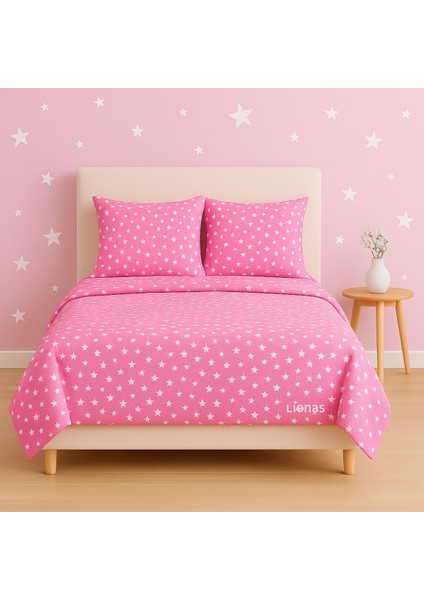 Çift Kişilik Desenli Nevresim + 2 Adet Kapaklı Yastık Kılıfı