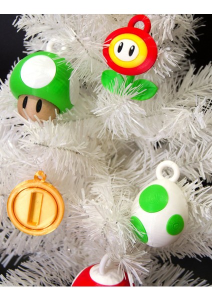 Renkli Mario Çam Ağacı Süsü Seti, 7 Parça, Yılbaşı Dekorasyonu fiyatları