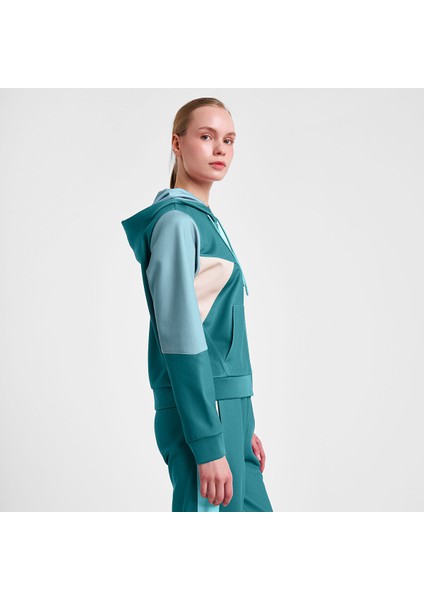 25N-2131 Kadın Fermuarlı Kapüşonlu Sweatshirt fiyatları