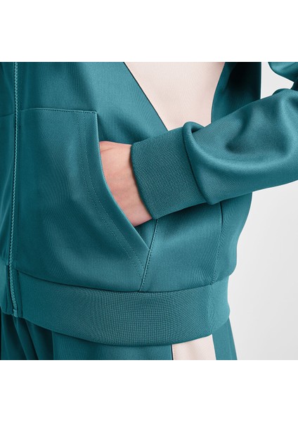 25N-2131 Kadın Fermuarlı Kapüşonlu Sweatshirt