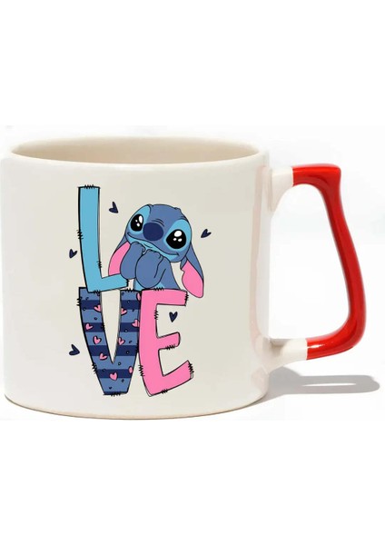 Love Stitch Lüks Kupa- Hediye Seramik Kupa