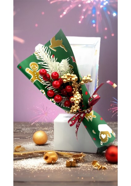 Kırmızı Çiçek Buketi Şeffaf Kutu, Zarif ve Canlandırıcı Hediye Seçeneği