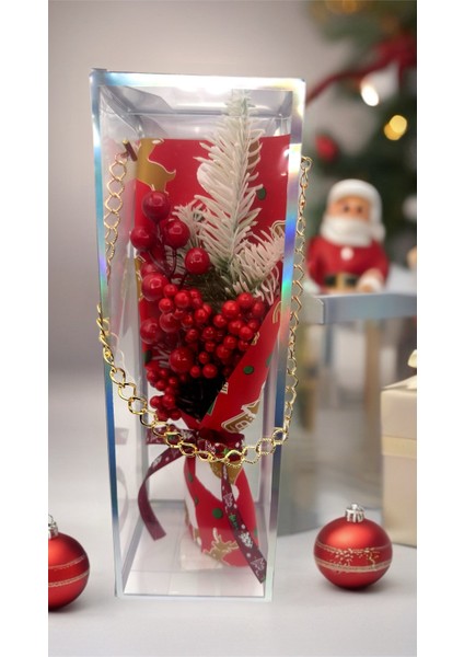 Kırmızı Çiçek Buketi Şeffaf Kutu, Zarif ve Canlandırıcı Hediye Seçeneği fiyatları
