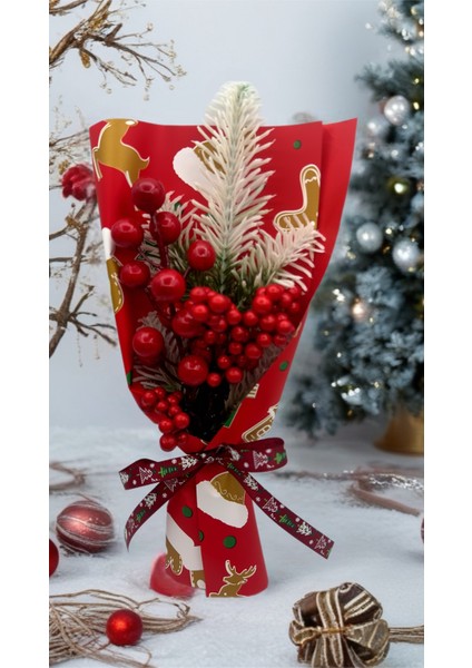 Kırmızı Çiçek Buketi Şeffaf Kutu, Zarif ve Canlandırıcı Hediye Seçeneği modelleri